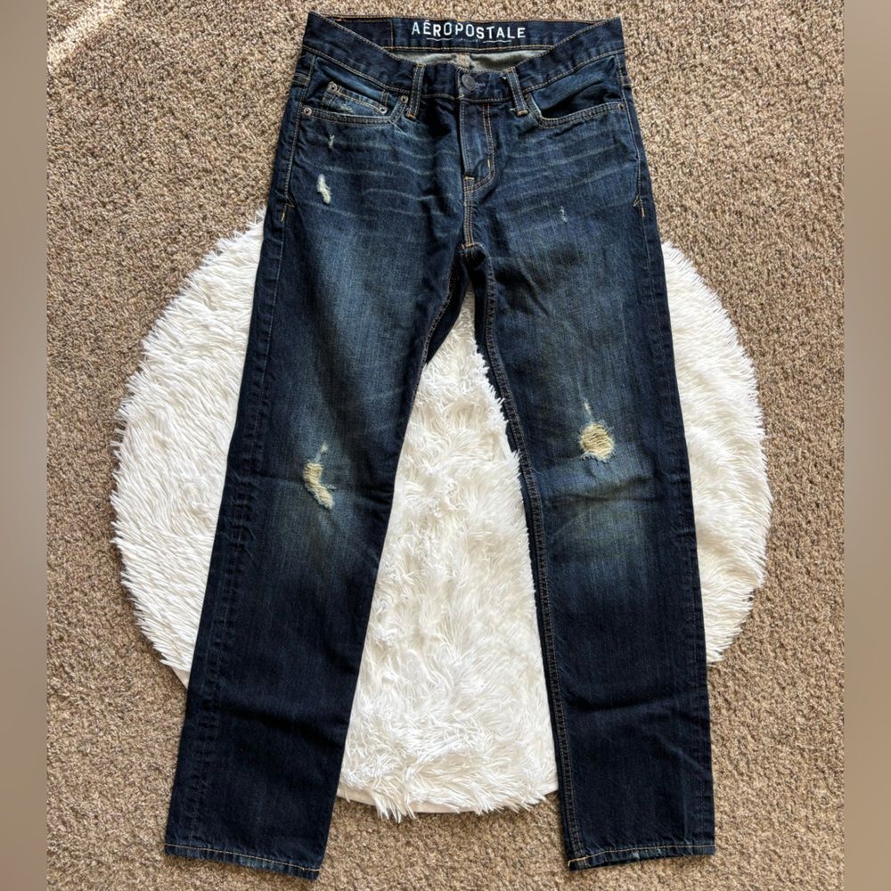 Aeropostale Jeans Bowery Slim Straight Mens Size 30x32‎